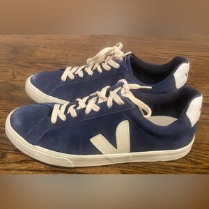 Veja Women's Blue and White Sneakers